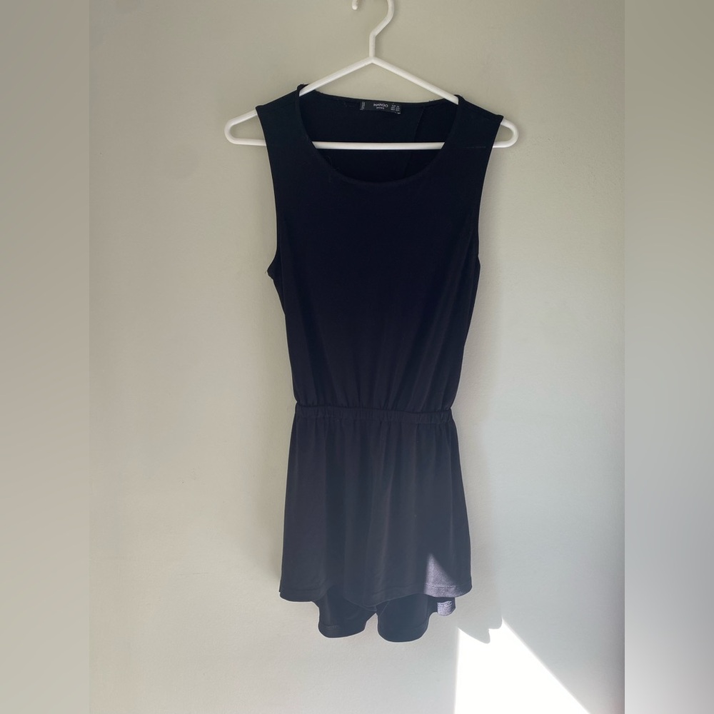 Mango Black Romper Open Back
